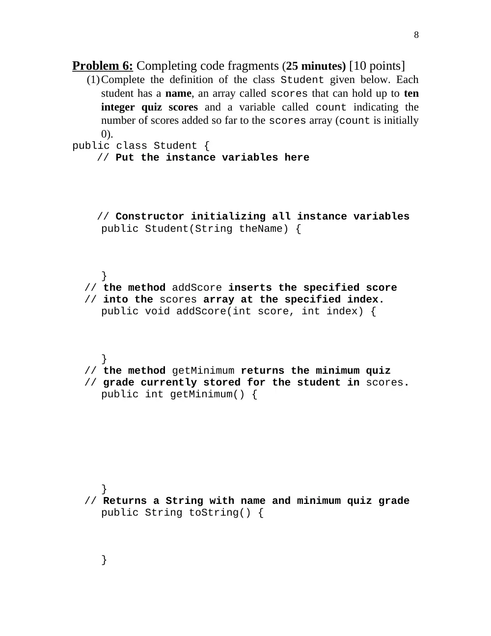 COE 212 Final, Spring 2013, page 8