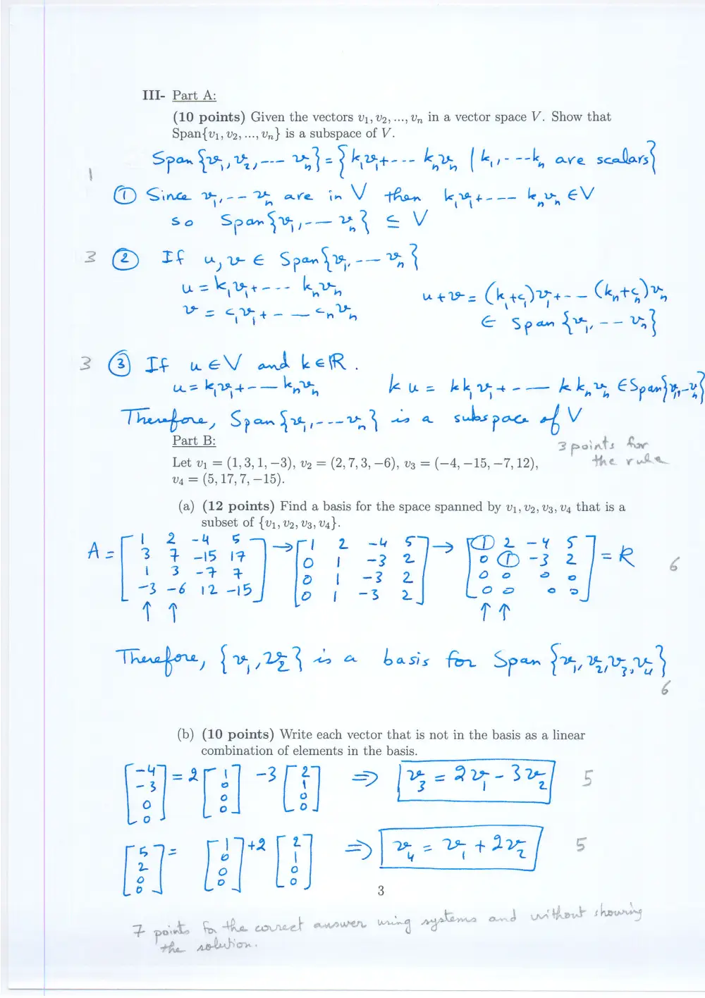 MATH 218 Exam 2 with Solution, Spring 2007, page 3