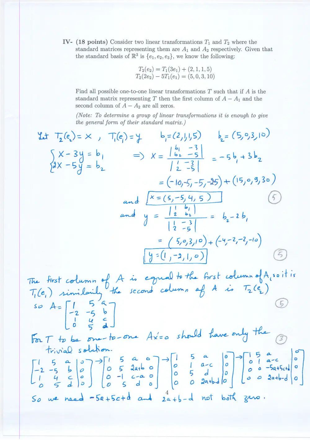 MATH 218 Exam 2 with Solution, Spring 2007, page 4