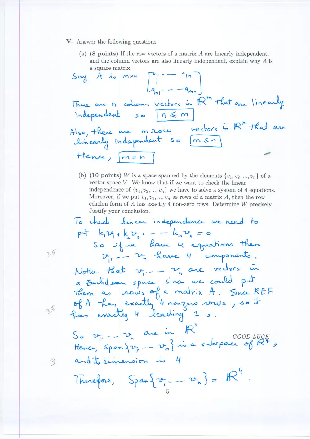 MATH 218 Exam 2 with Solution, Spring 2007, page 5