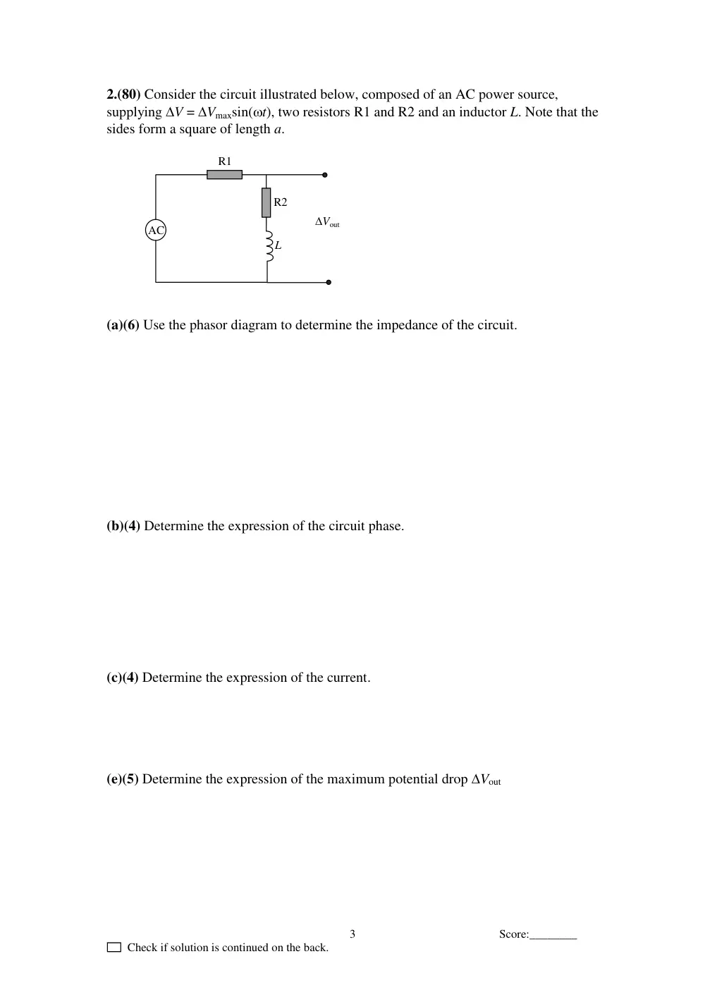 PHYS 211 Final, Spring 2011, page 3