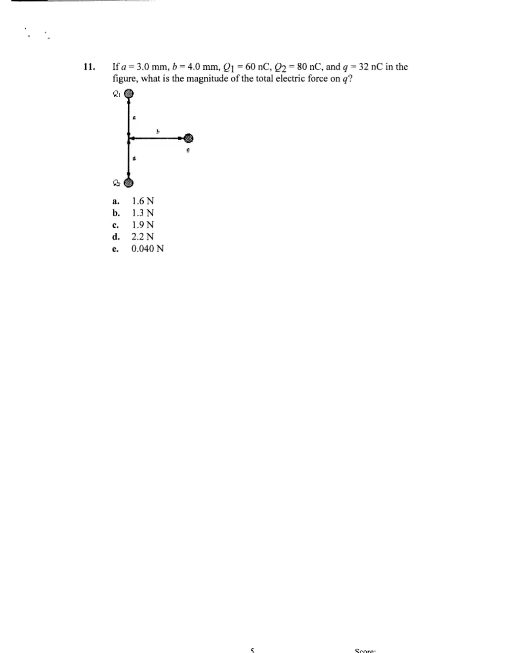 PHYS 211 Final, Spring 2009, page 5