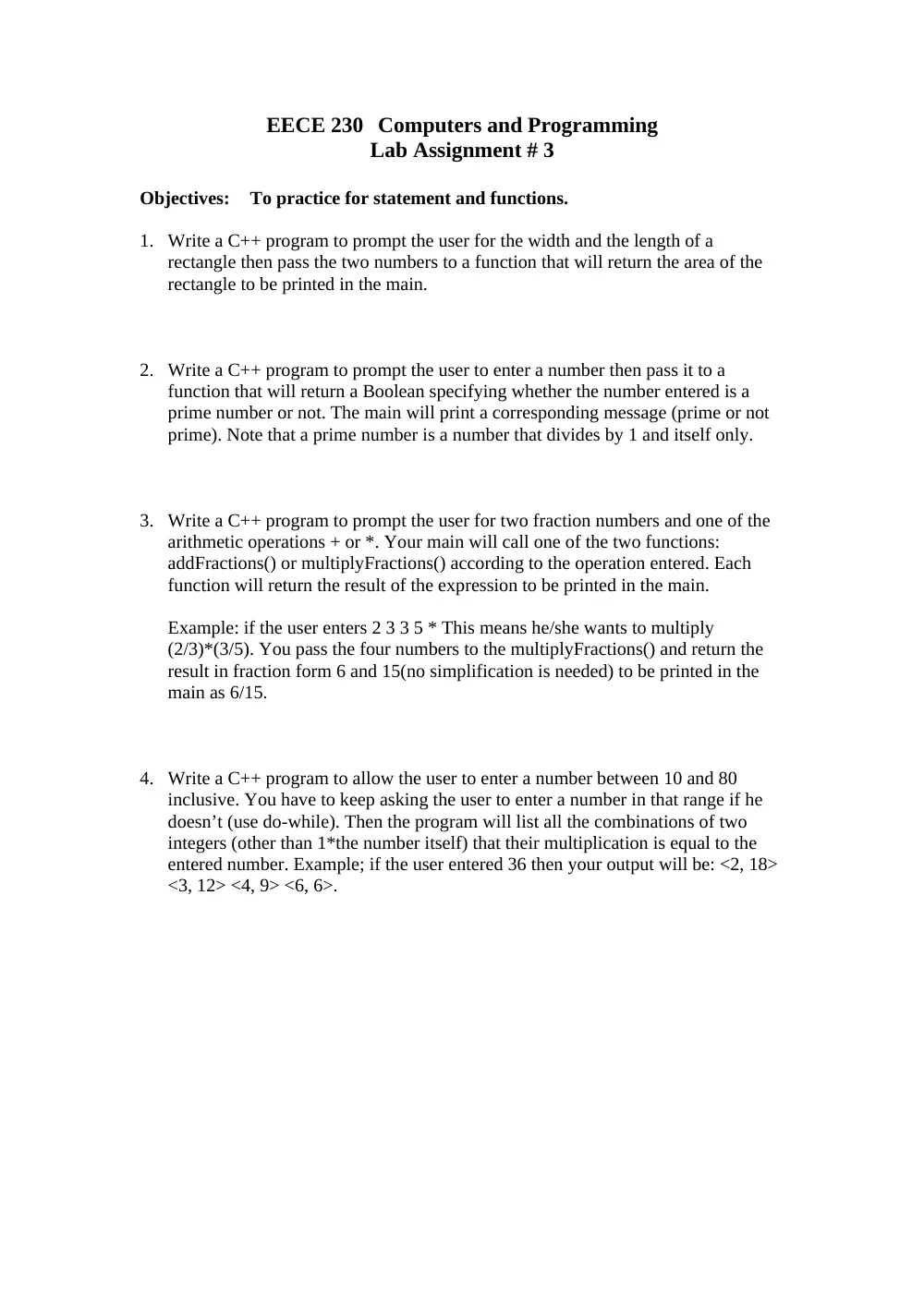 EECE 230 Homework with Solution, Fall 2010, page 4