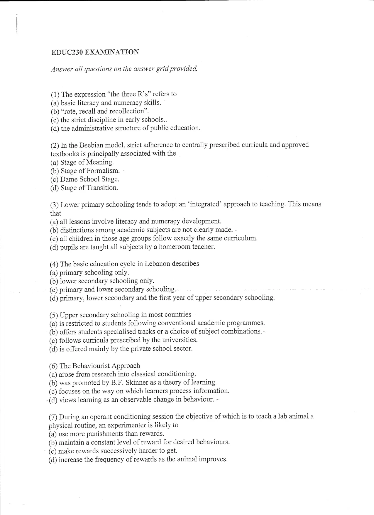 EDUC 230 Final, Fall 2010, page 1