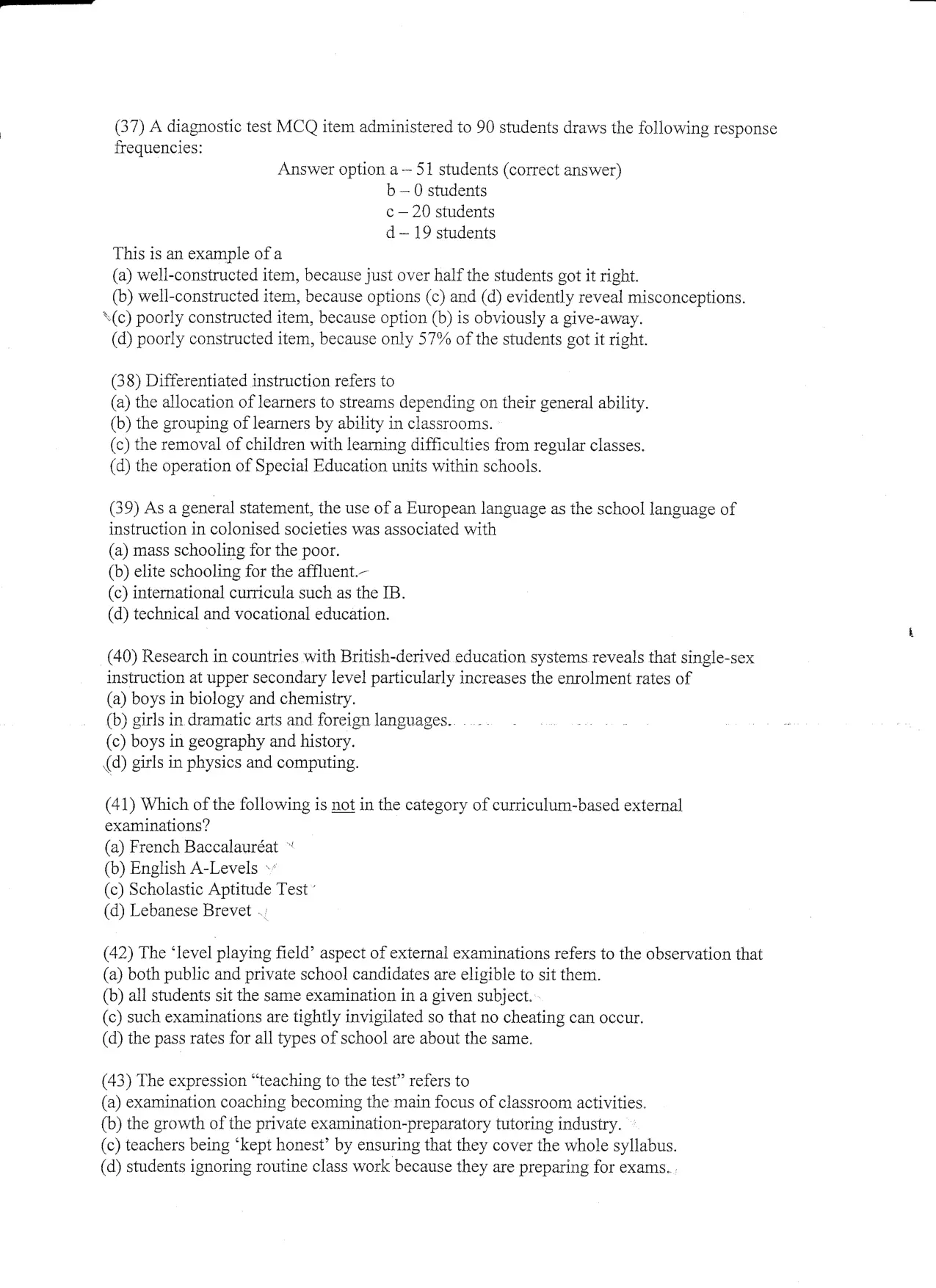 EDUC 230 Final, Fall 2010, page 6