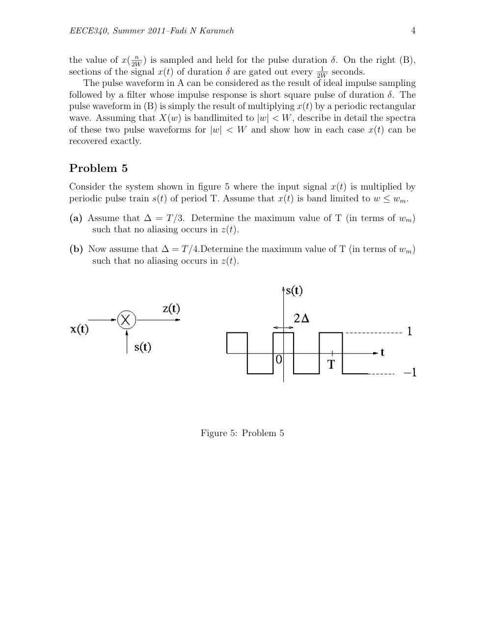 EECE 340 Homework Problem Set 4, Summer 2011, page 4