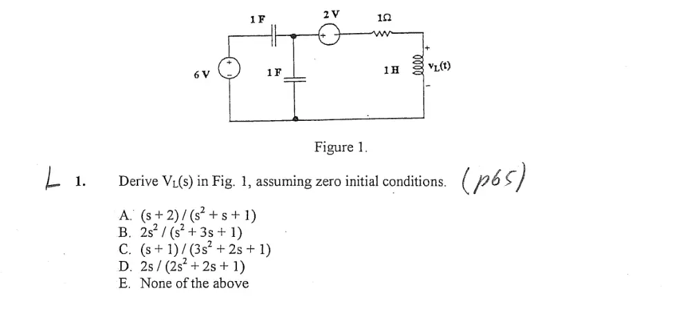 EECE 290 Problems For Laplace, Spring 2008, page 9