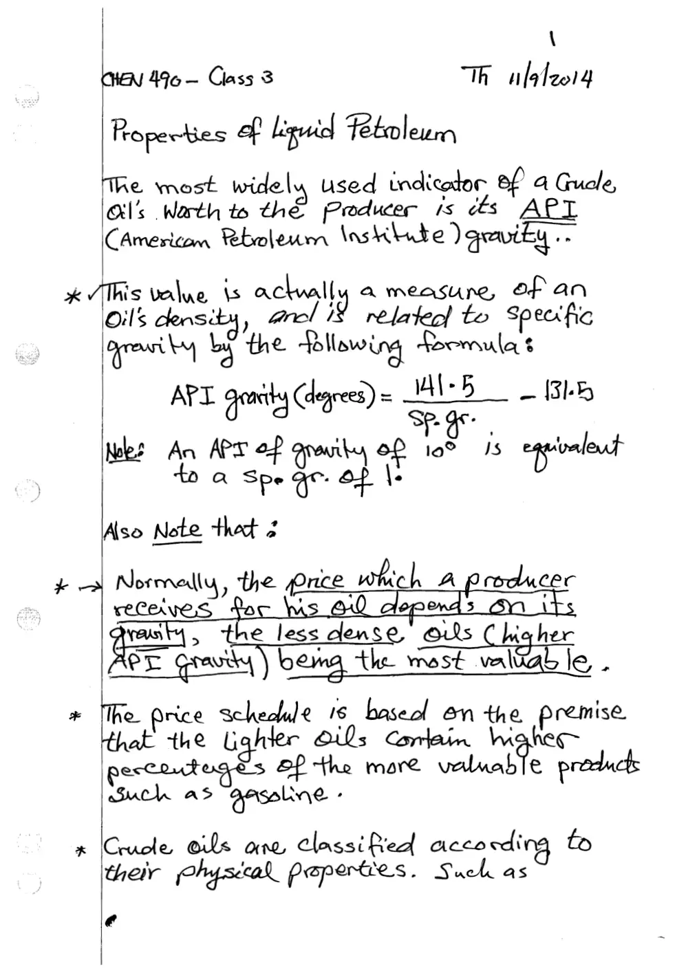 CHEN 490 Notes Midterm Notes (Complete), Fall 2014, page 10