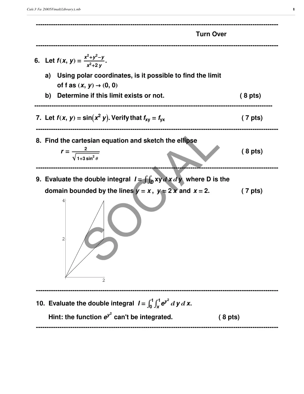 MTH 201 Final, Fall 2011, page 2