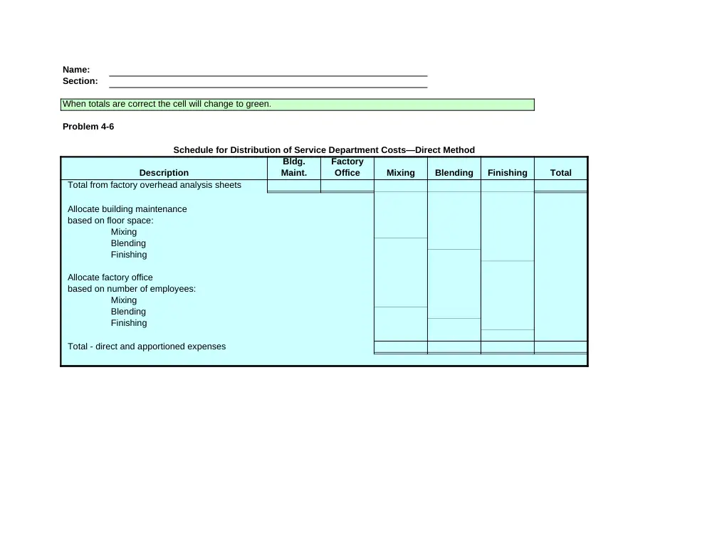 ACCT 222 Problems Excel Template 4, Fall 2014, page 4