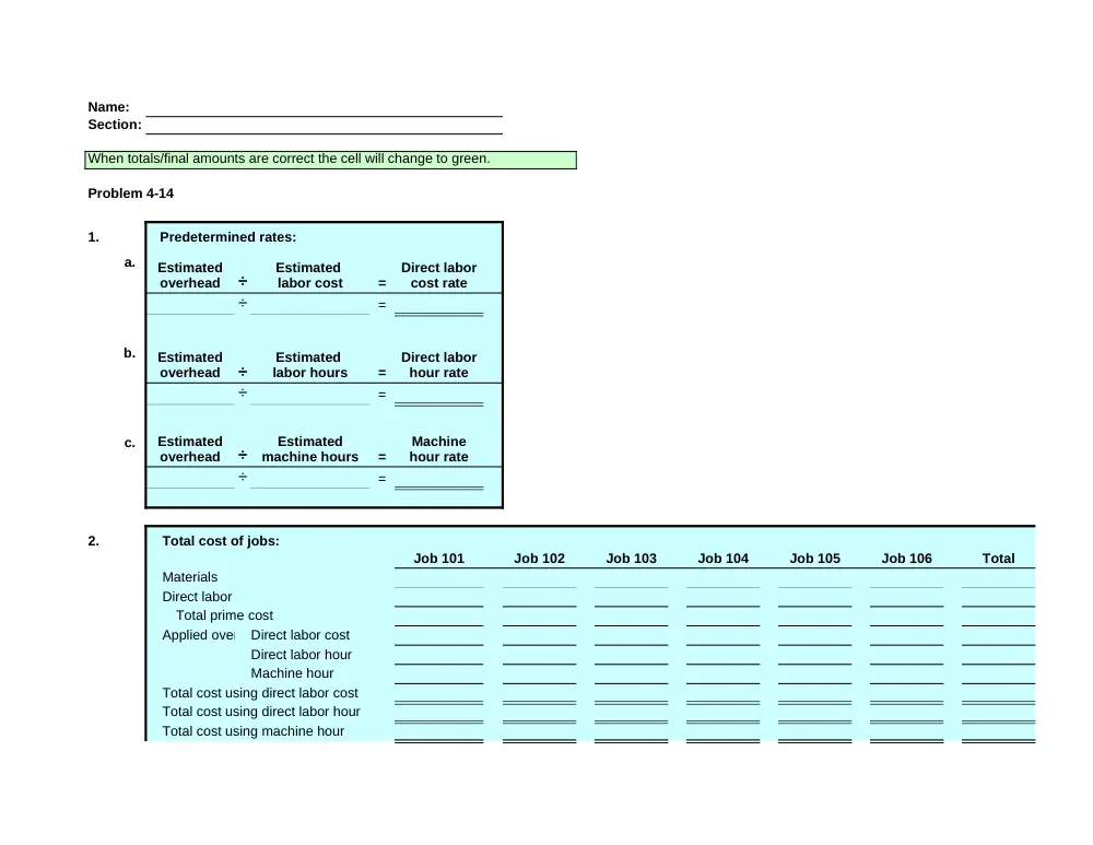ACCT 222 Problems Excel Template 4, Fall 2014, page 6