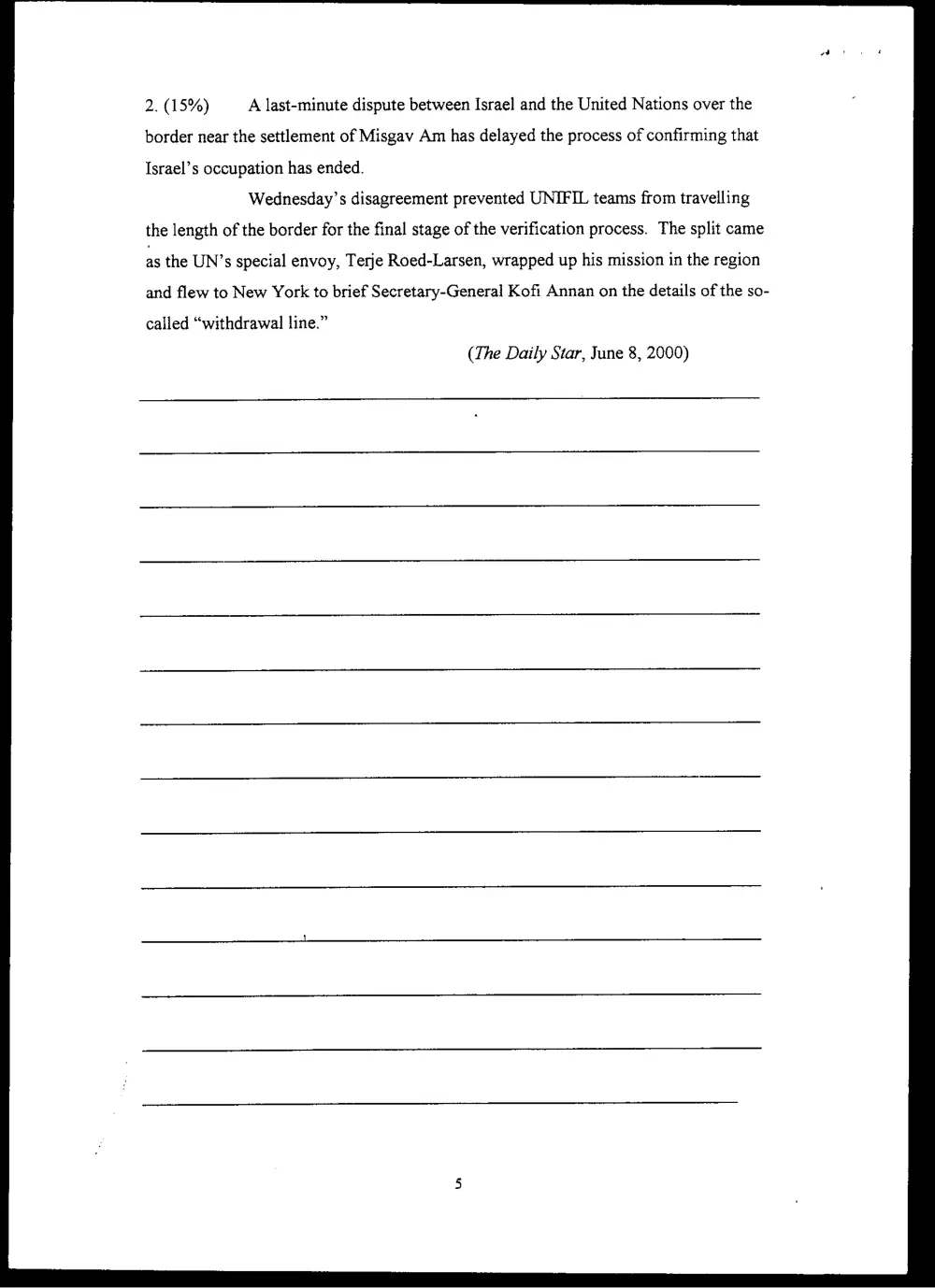 ARAB 225 Final, Spring 2000, page 5