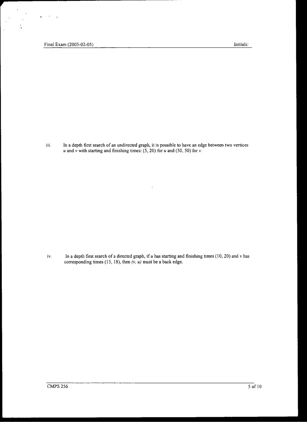 CMPS 256 Final, Fall 2004, page 5