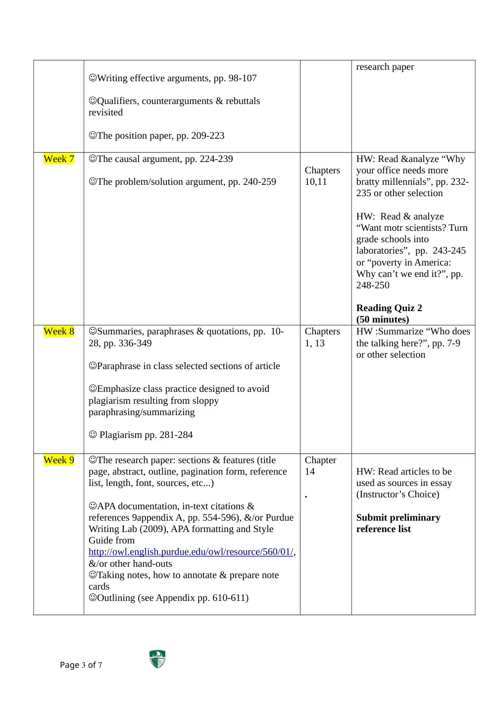ENG 102 Syllabus, page 3