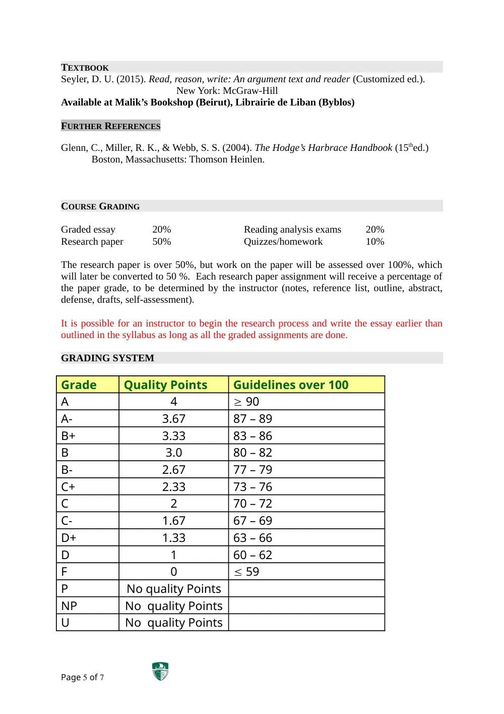 ENG 102 Syllabus, page 5