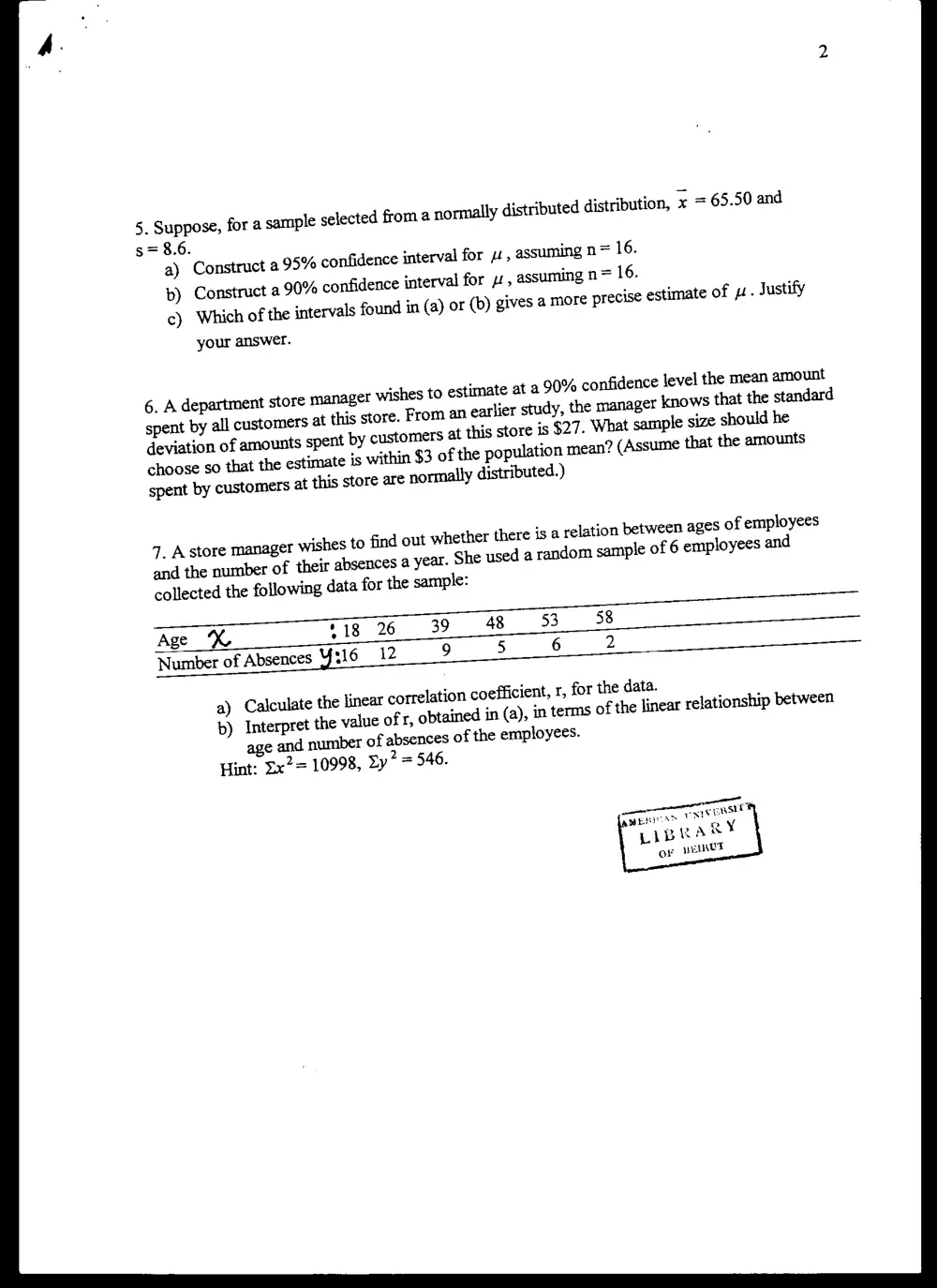 STAT 201 Final, Fall 2002, page 2