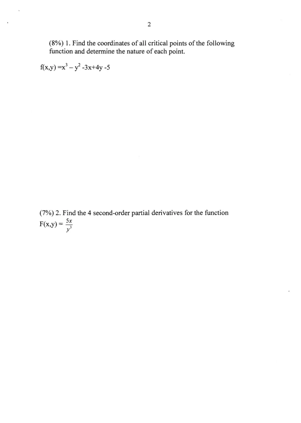 MATH 204 Final, Fall 2006, page 2