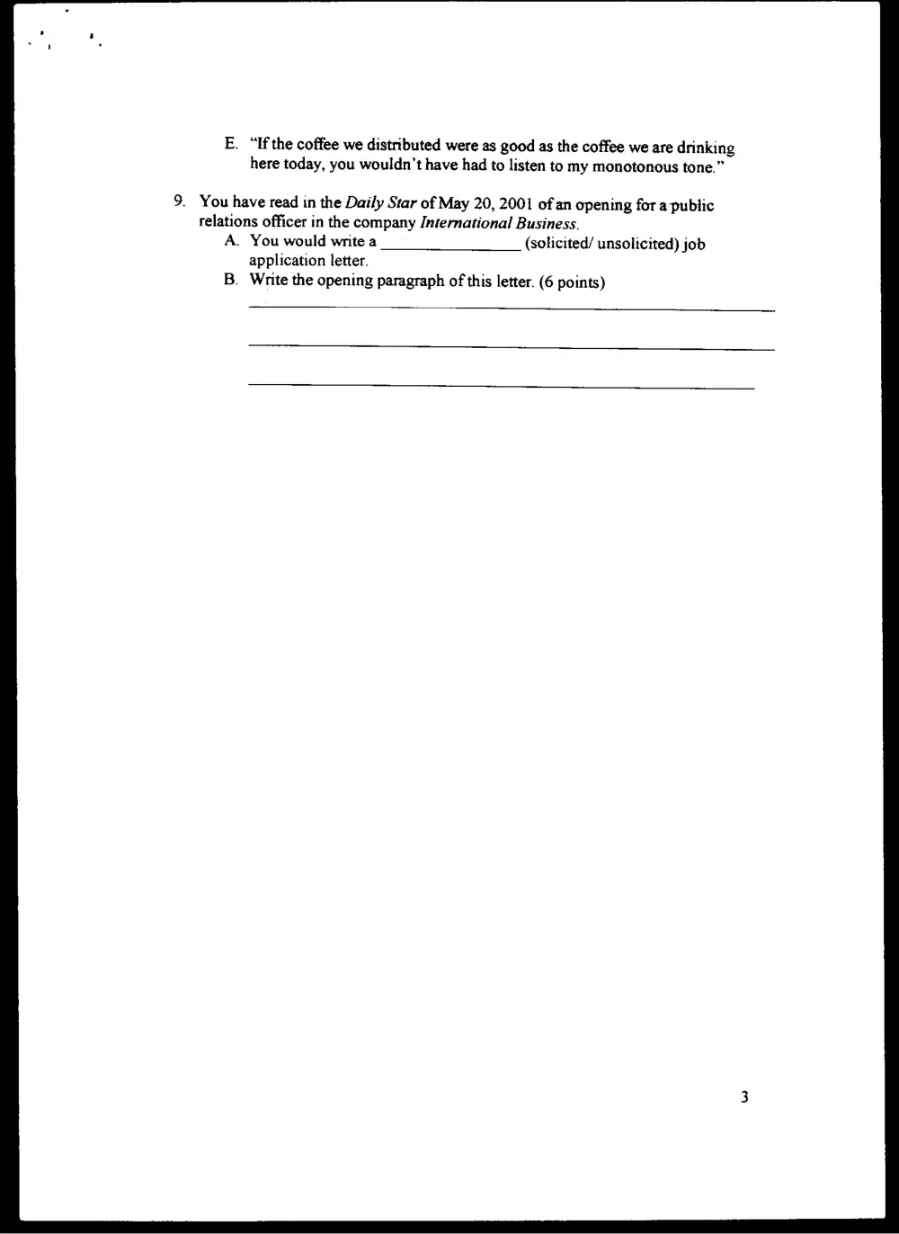 ENG 208 Final, Spring 2001, page 3