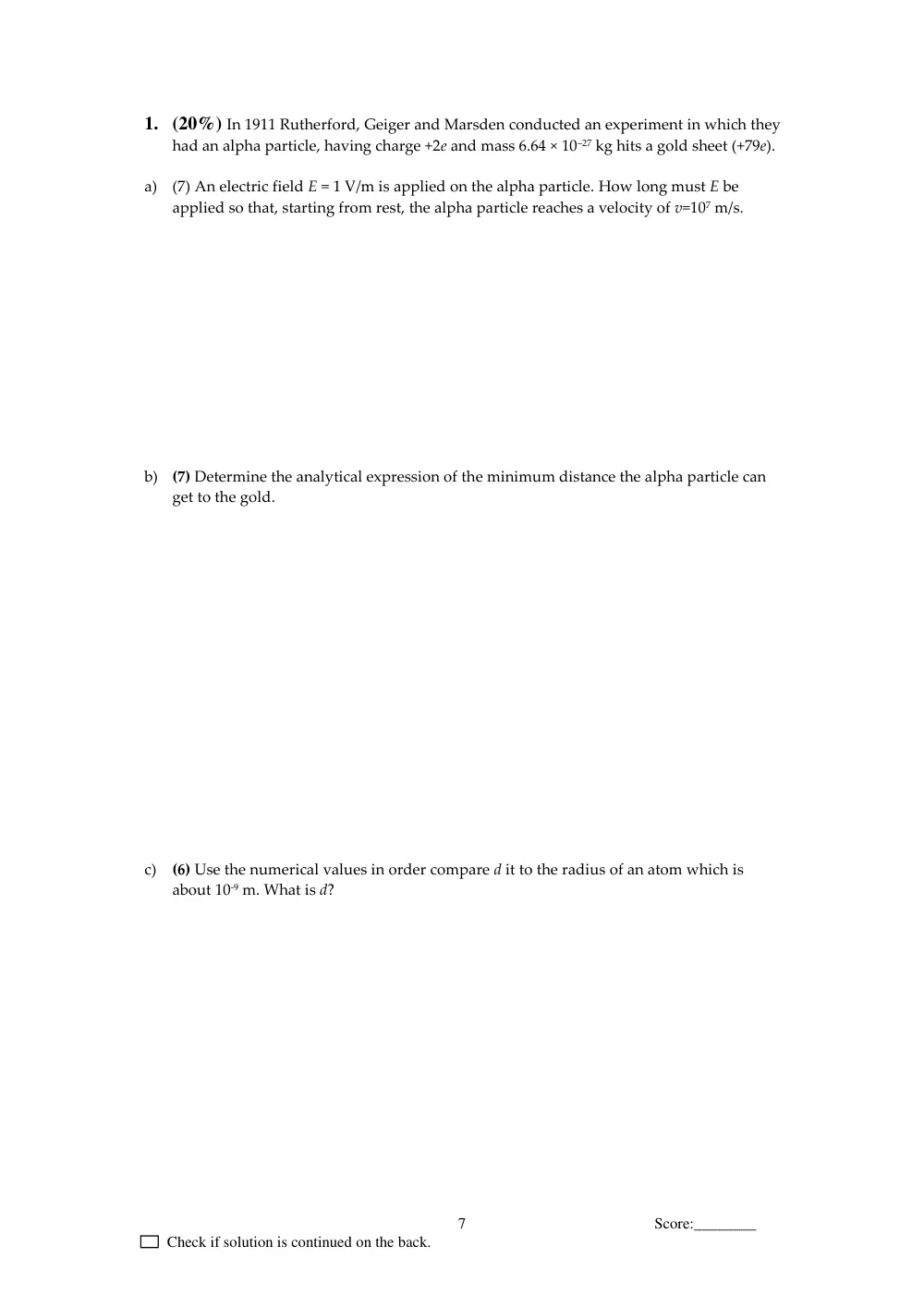 PHYS 211 Exam 1, Fall 2012, page 7