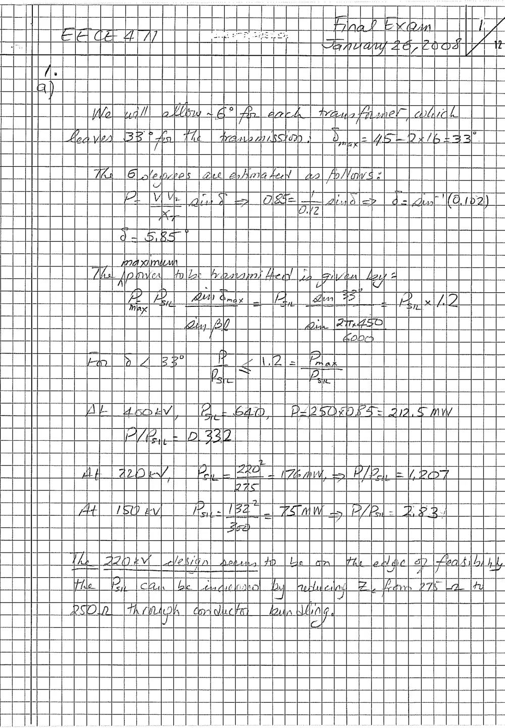 EECE 471 Final Solution, Fall 2007, page 1