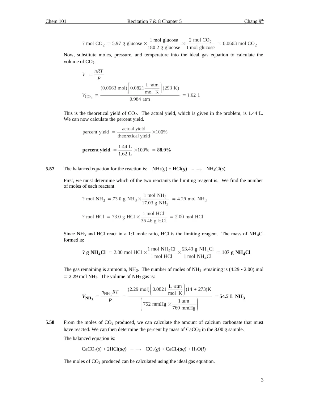 CHEM 101 Homework Chapter 5 Assignment Solution, Fall 2013, page 3