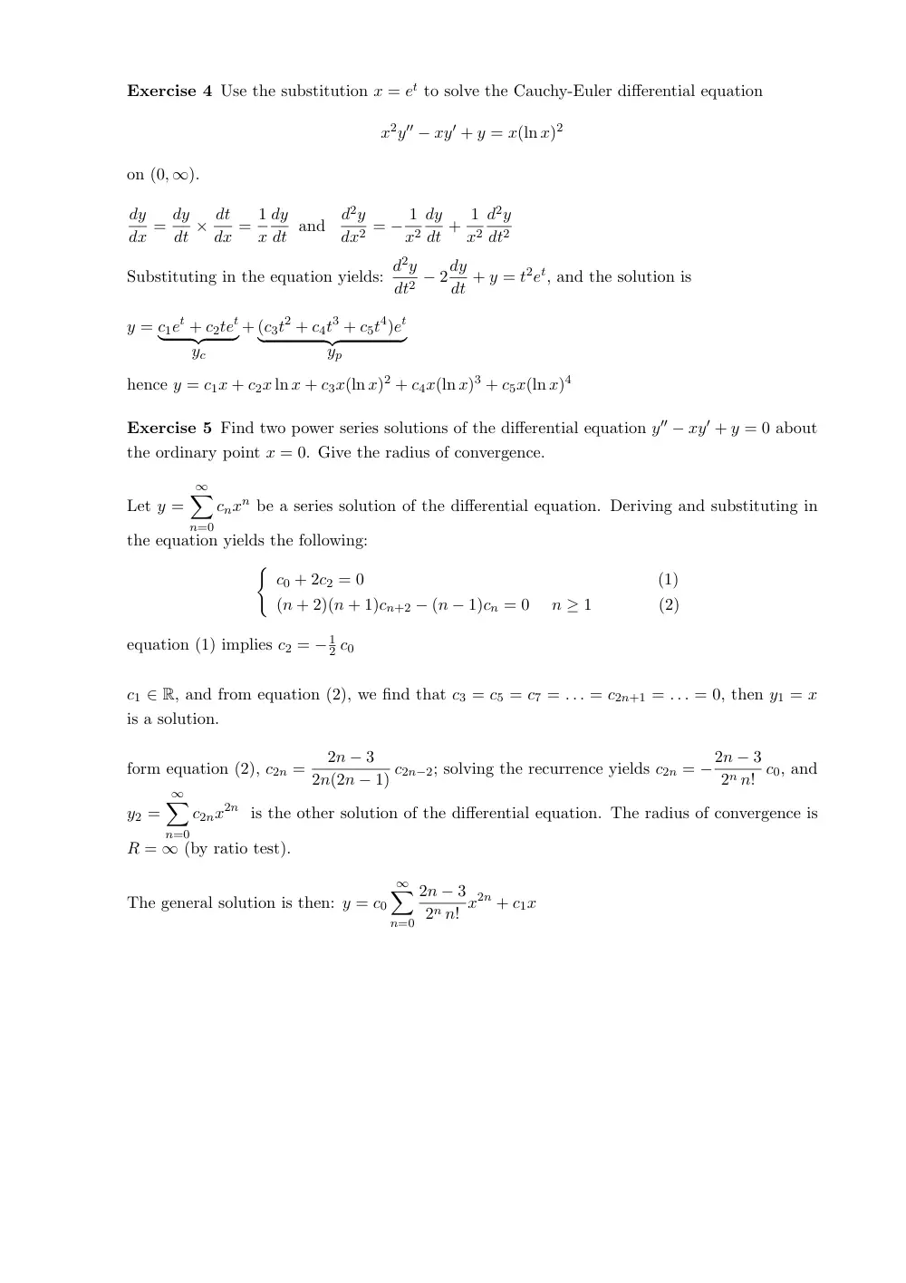 MATH 202 Exam 2 Solution, Spring 2009, page 2