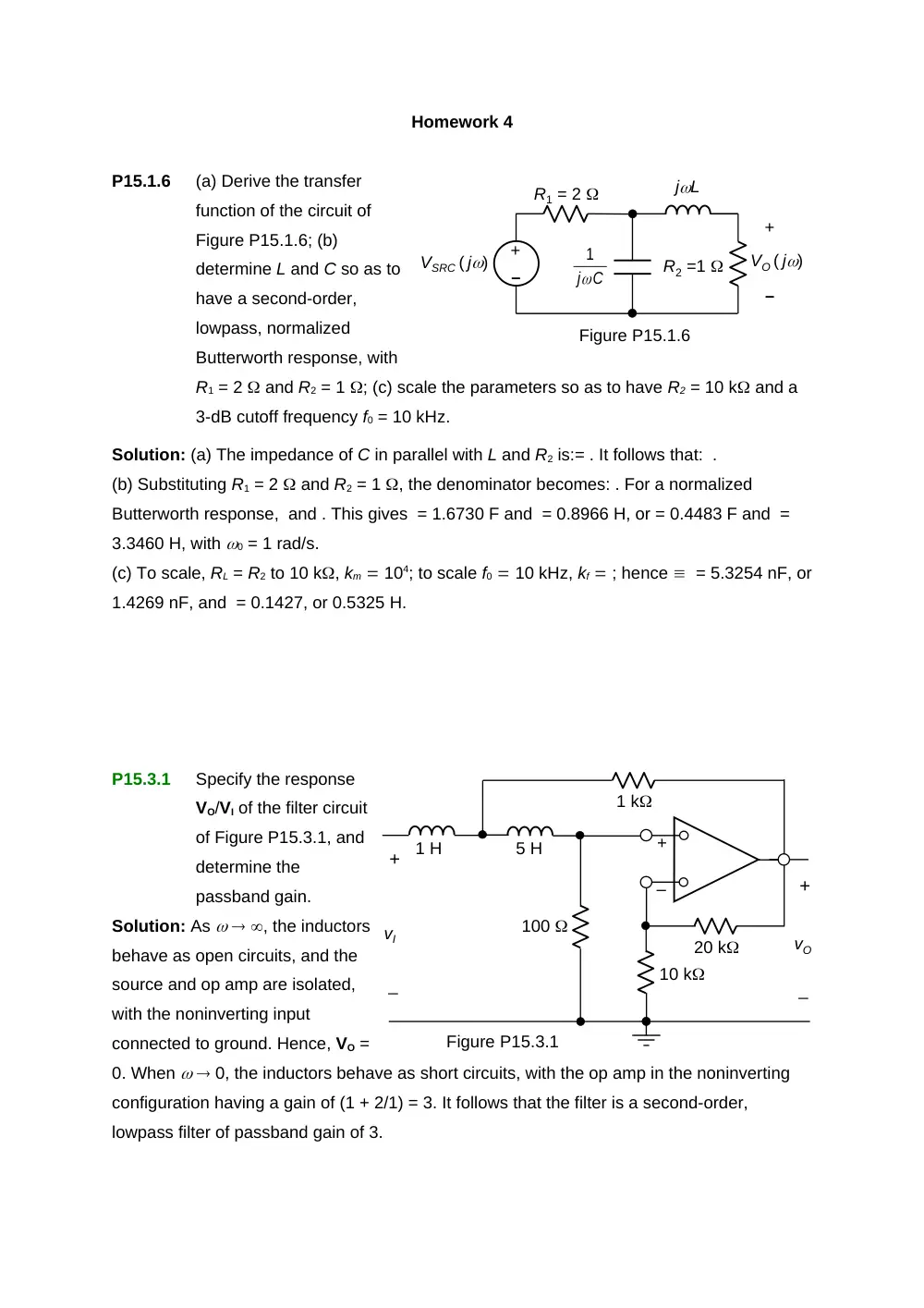 EECE 290 Homework 4, Spring 2015, page 1