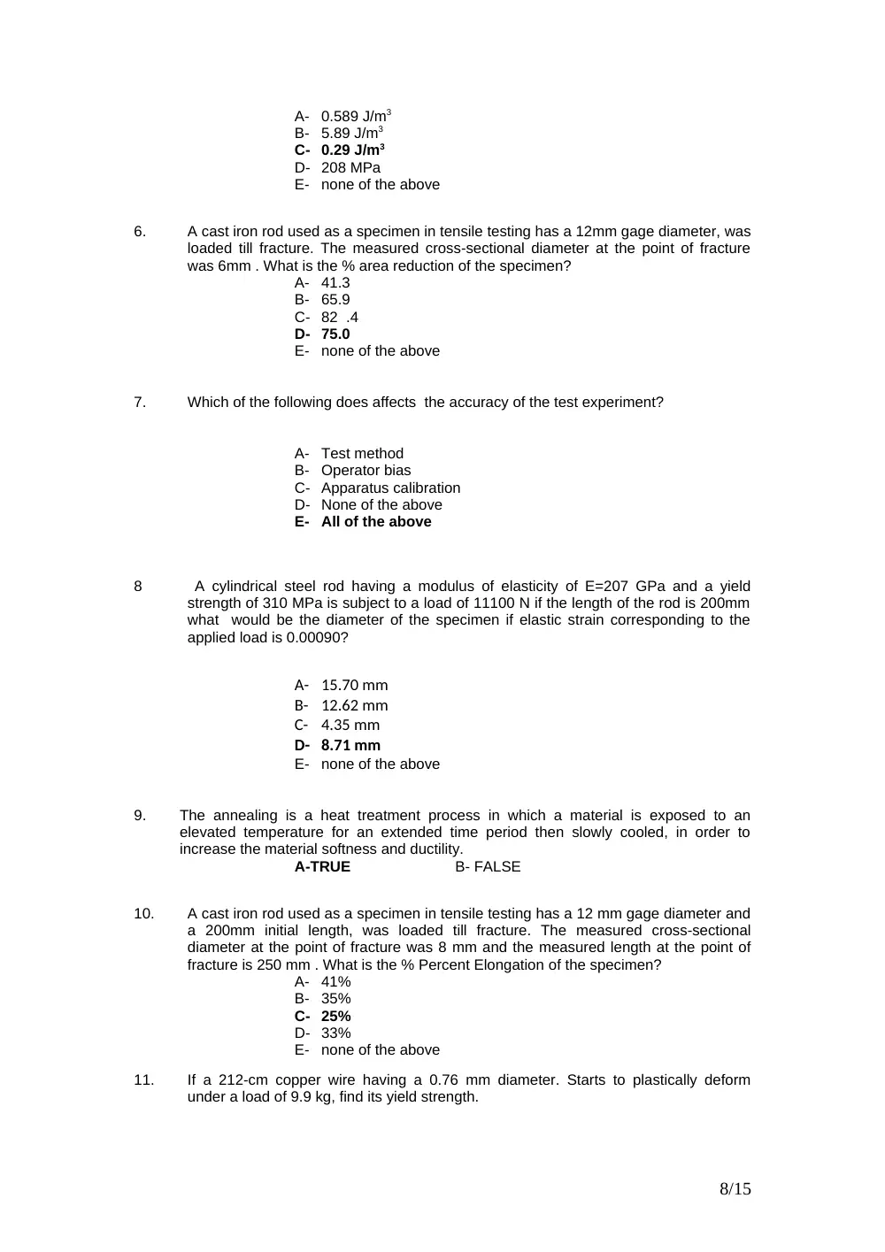 MECH 341 Final, Fall 2010, page 8