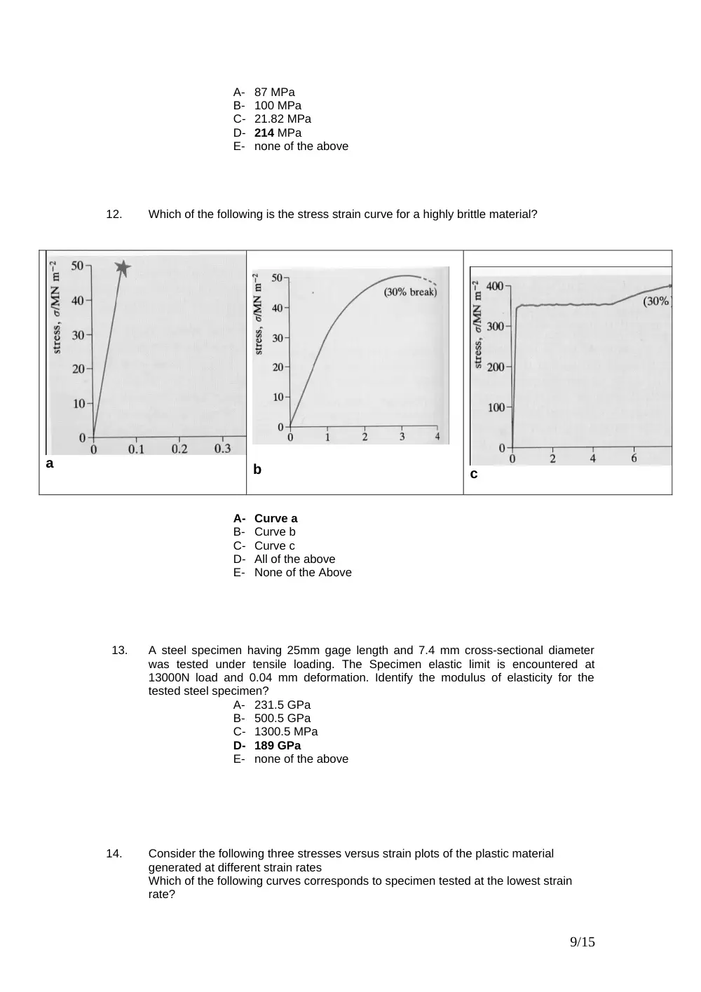 MECH 341 Final, Fall 2010, page 9
