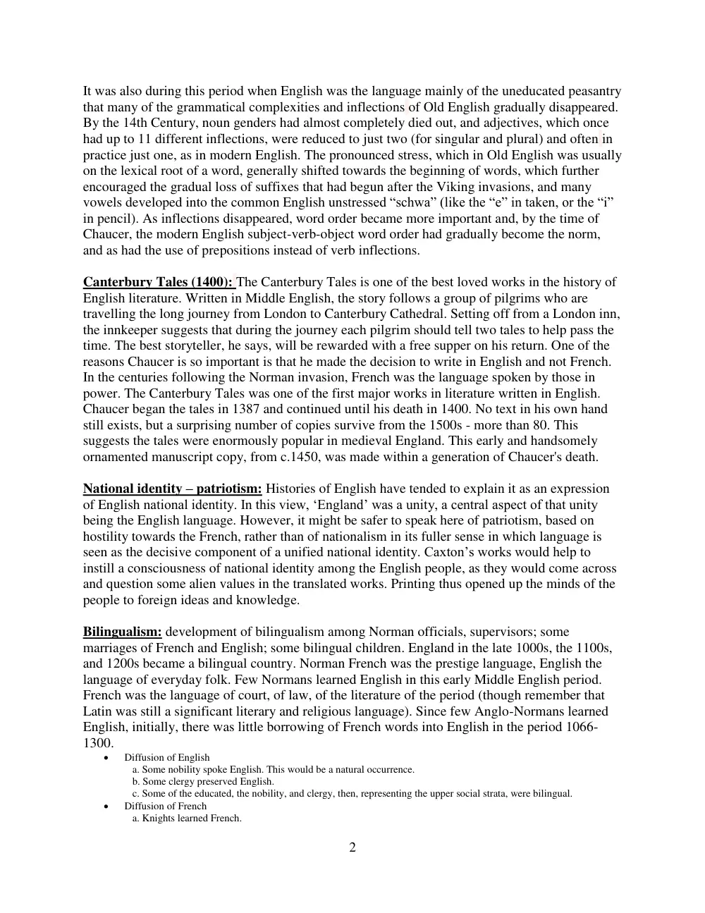 ENG 229 Notes Test 2, Spring 2015, page 2
