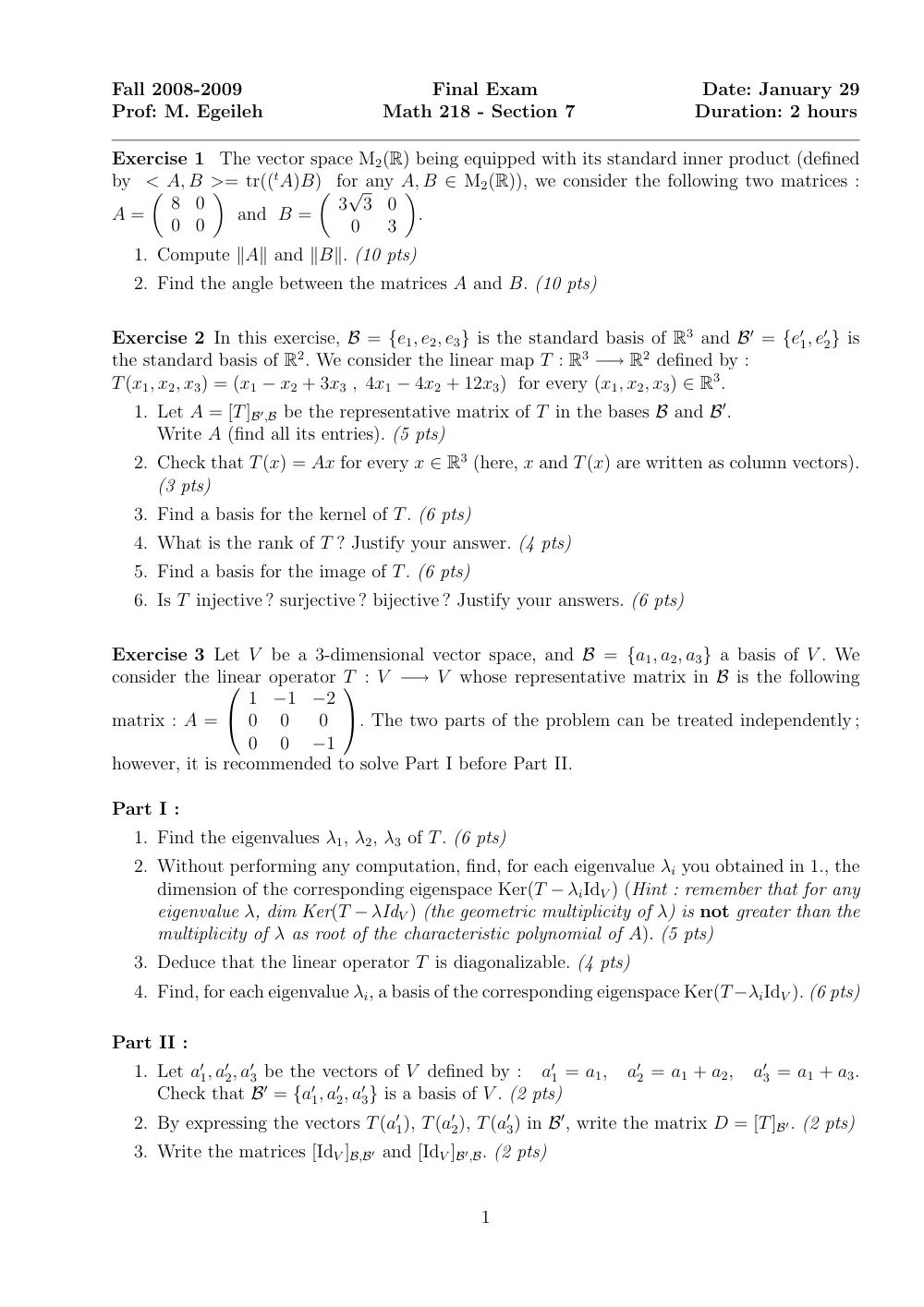 MATH 218 Final, Fall 2008, page 1