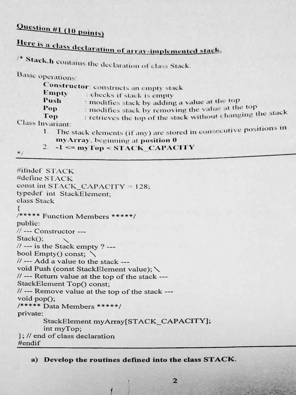 CSI 319 Midterm, Fall 2010, page 1