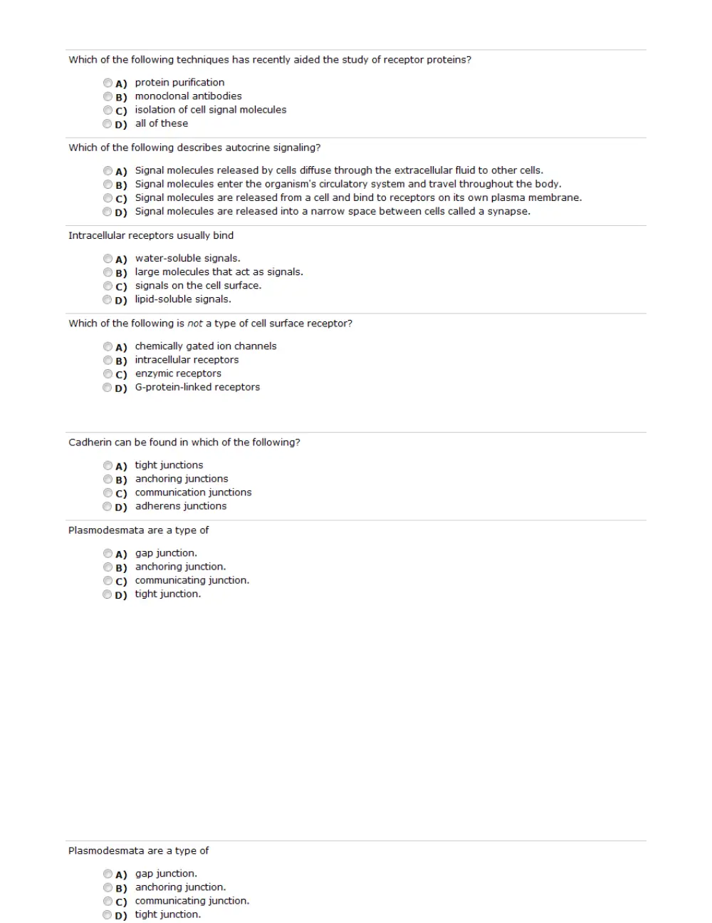 BIO 201 Exam 2 Sample, Spring 2011, page 3