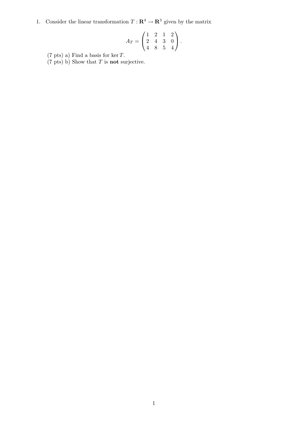 MATH 219 Exam 2, Fall 2014, page 2