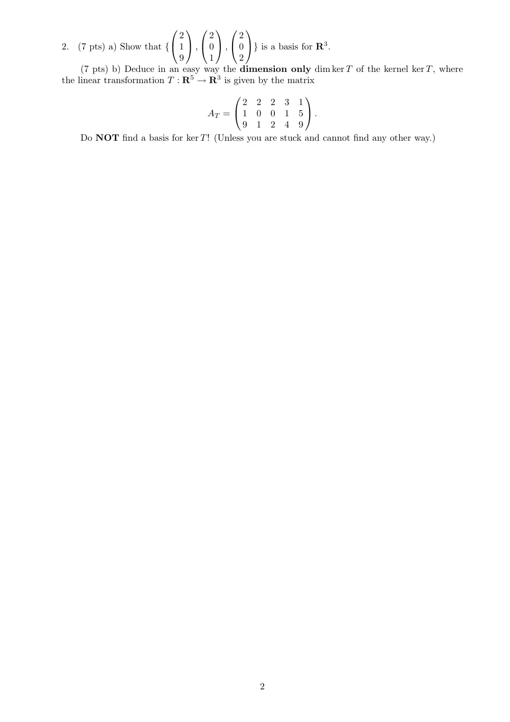 MATH 219 Exam 2, Fall 2014, page 3