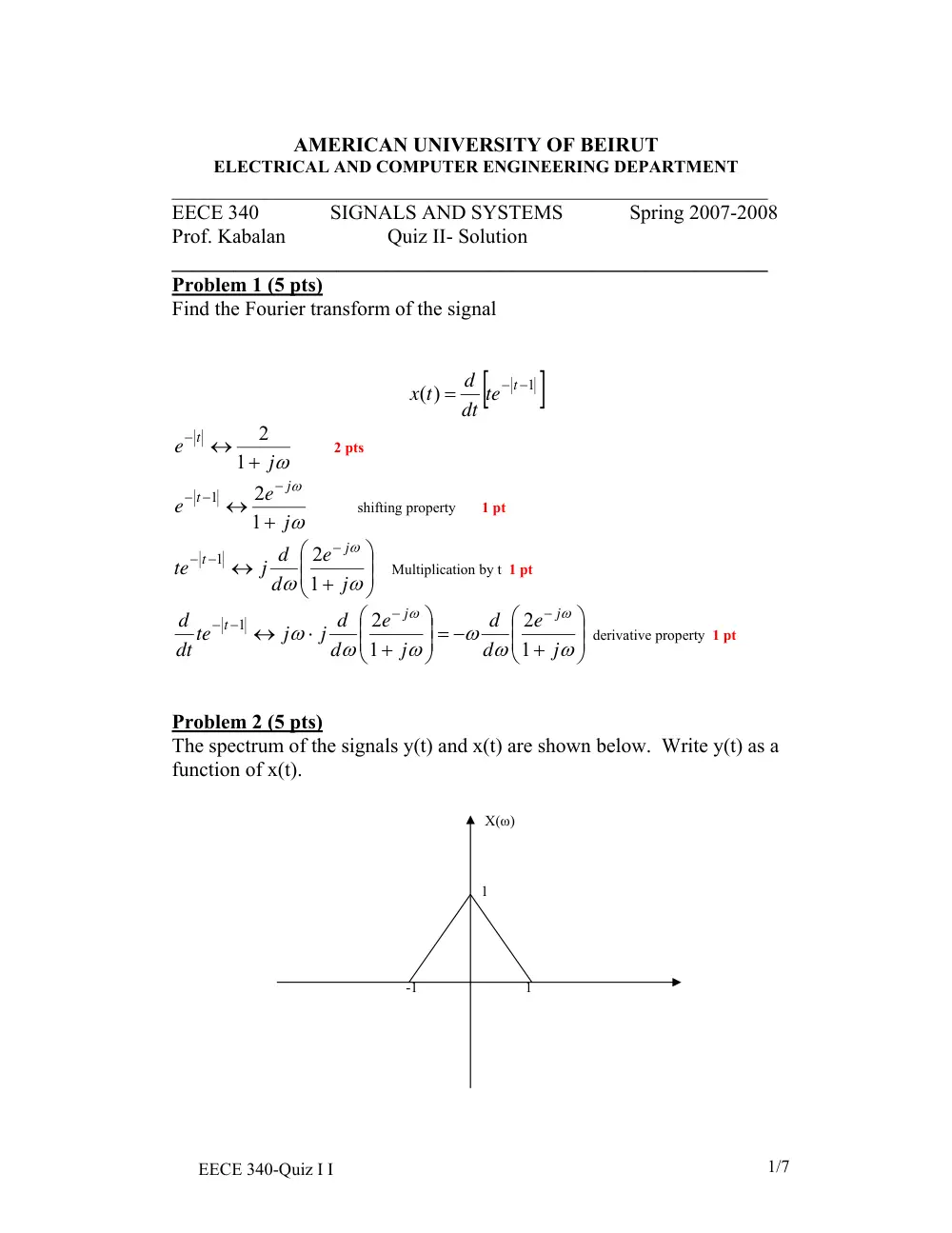 EECE 340 Exam 2, Spring 2008, page 1