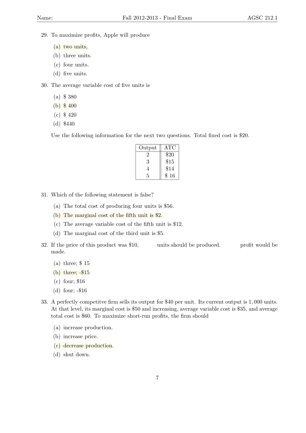 AGSC 212 Final + Solution, Fall 2018, page 7