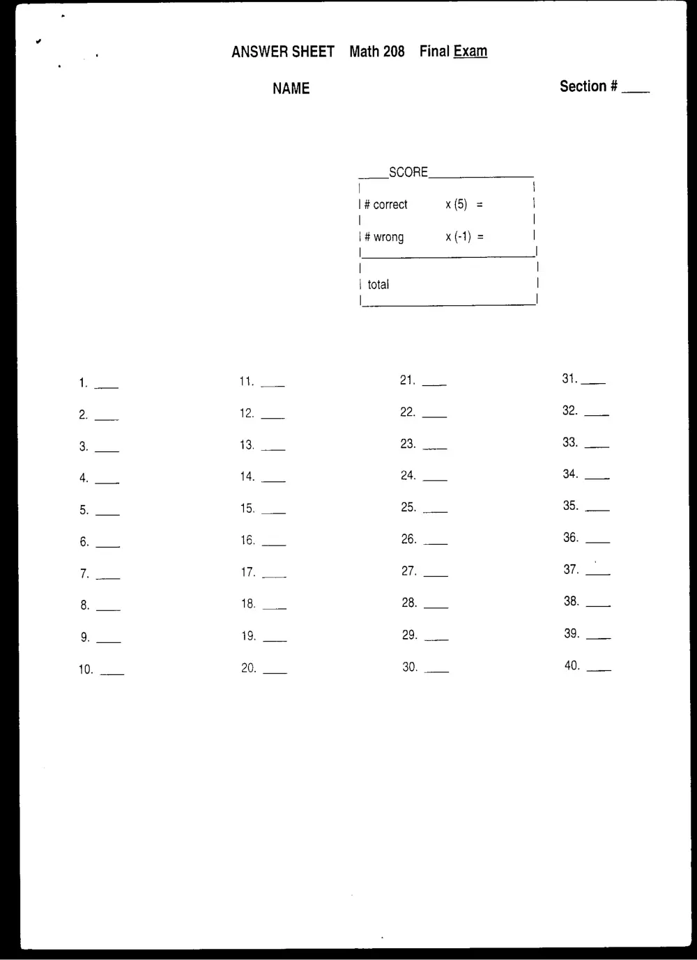 MATH 210 Final, Fall 2001, page 4