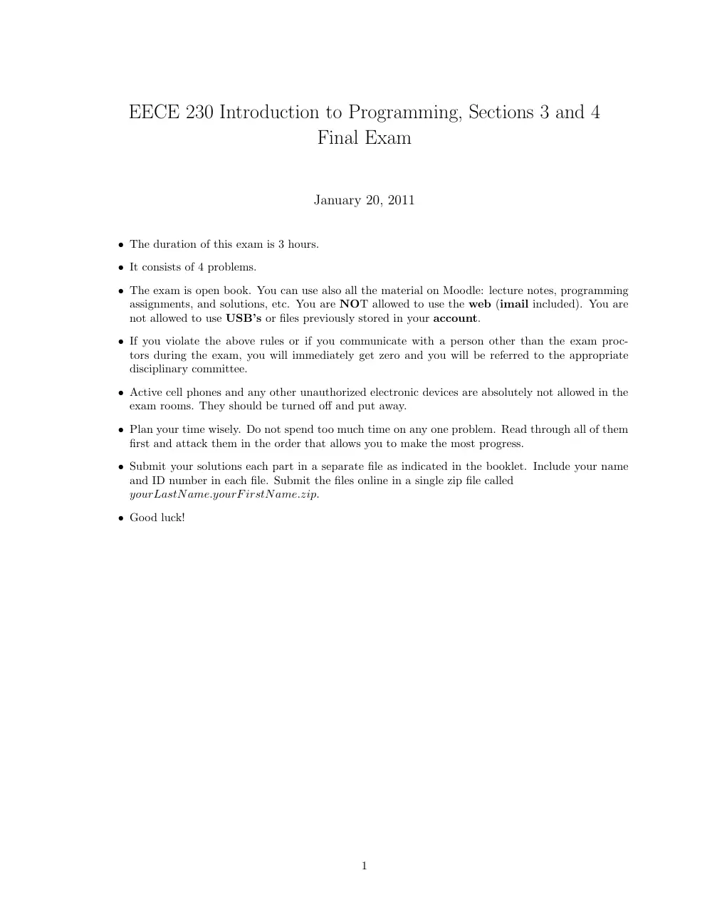 EECE 230 Final, Fall 2013, page 10