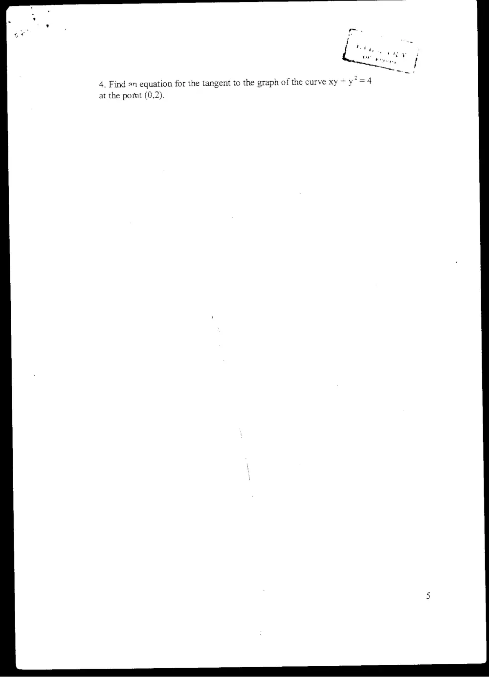 MATH 101 Exam 2, Fall 2003, page 5