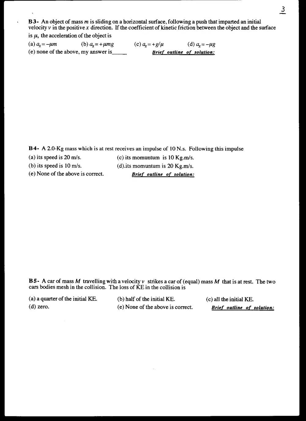 PHYS 103 Final, Spring 1998, page 3