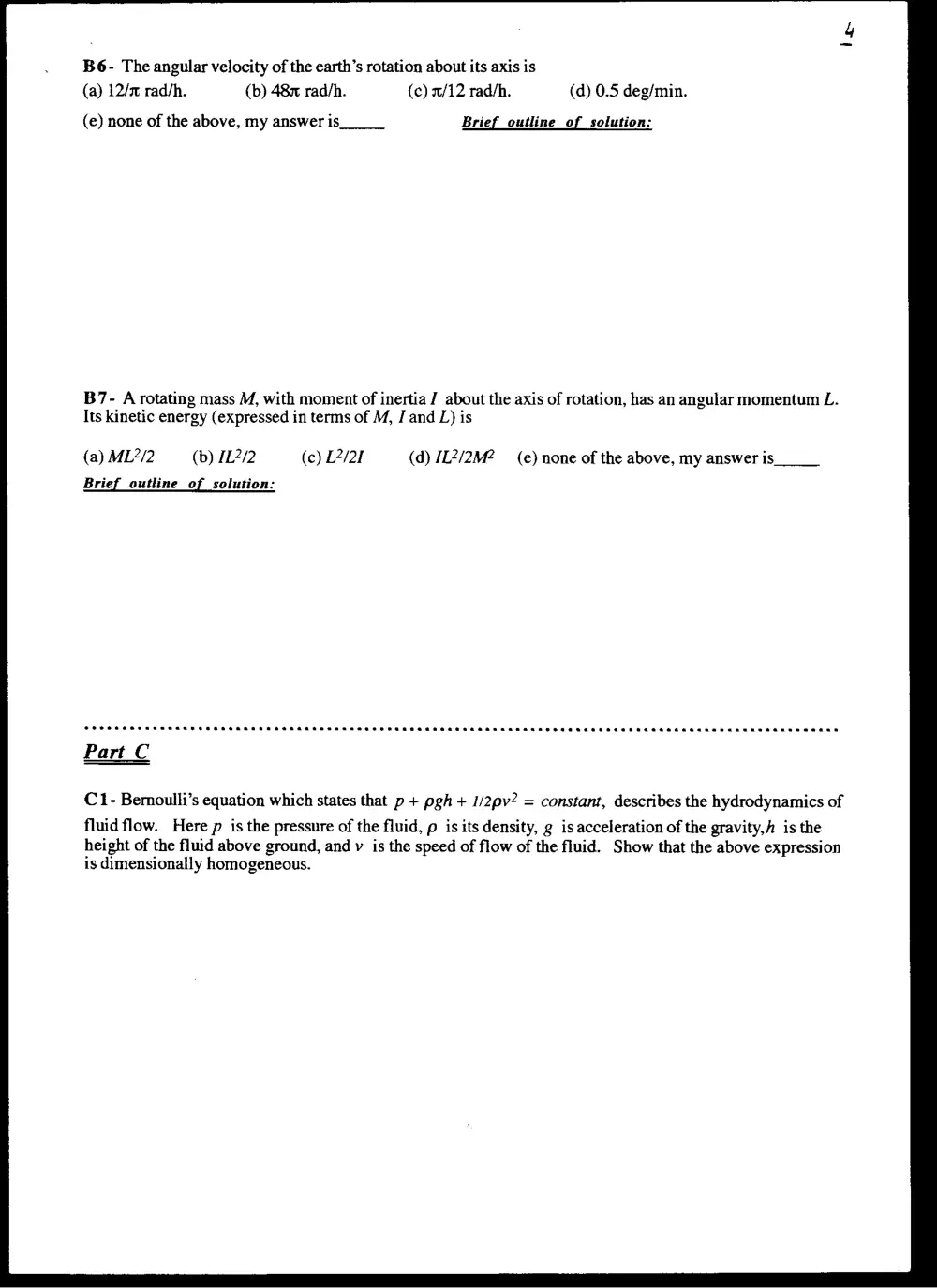 PHYS 103 Final, Spring 1998, page 4
