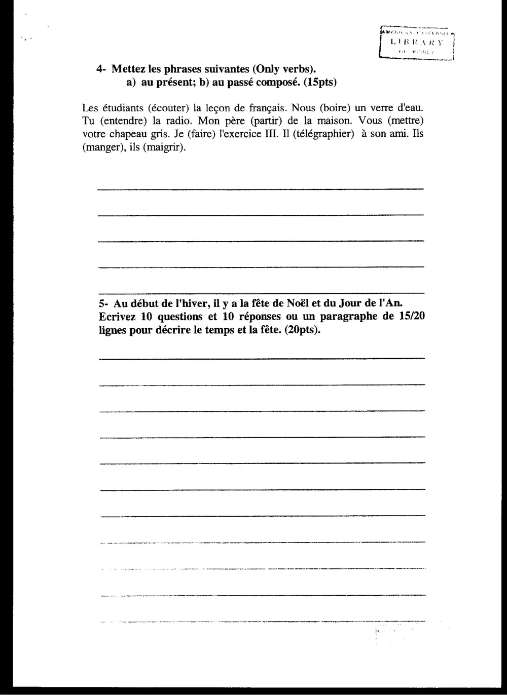 FREN 201 Final, Fall 2004, page 2