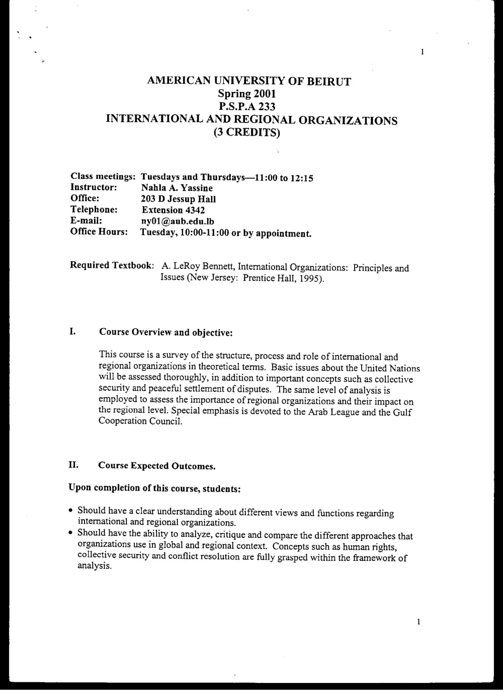 PSPA 233 Final, Spring 2001, page 1