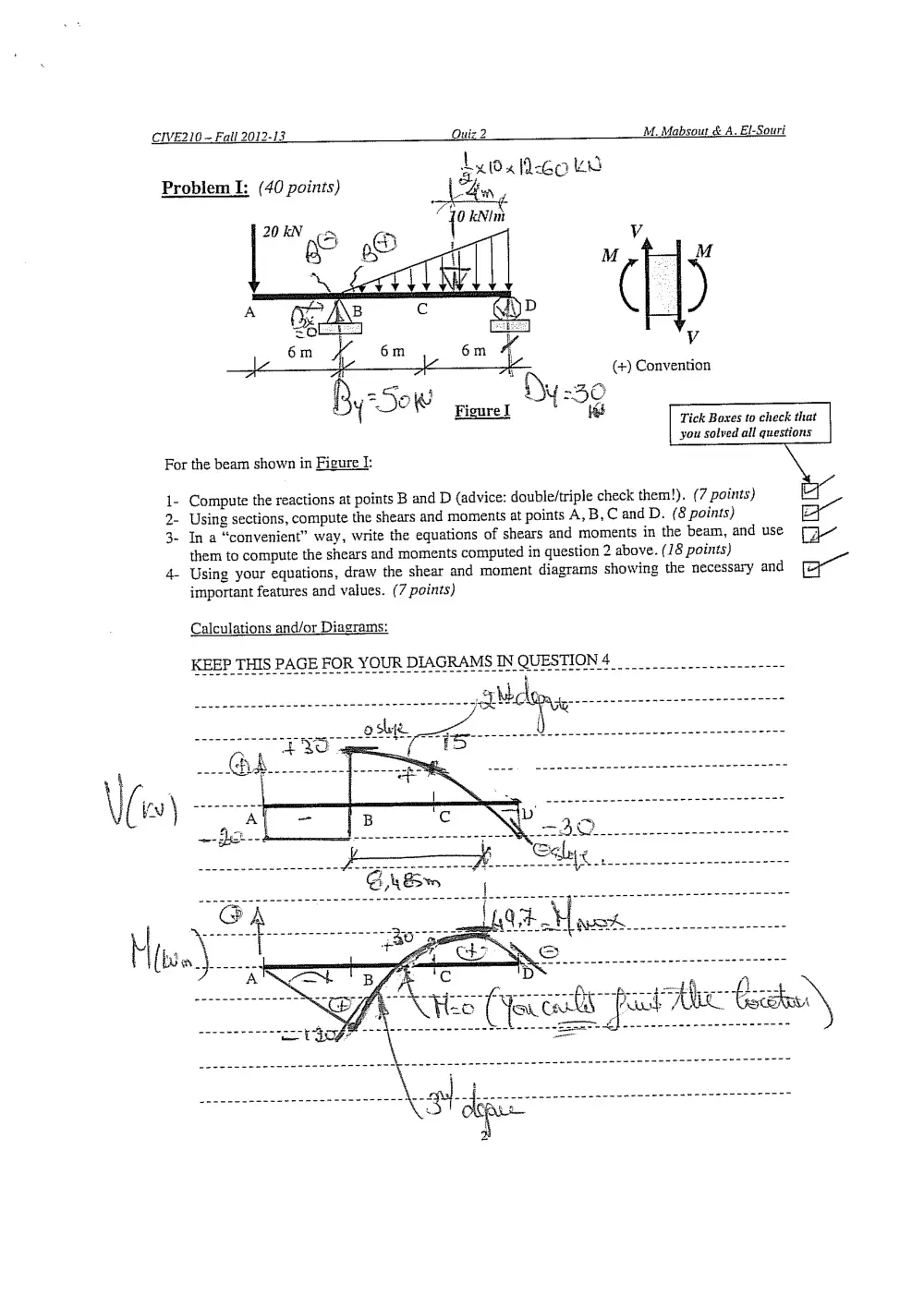 CIVE 210 Exam 2 with solution, Fall 2012, page 2