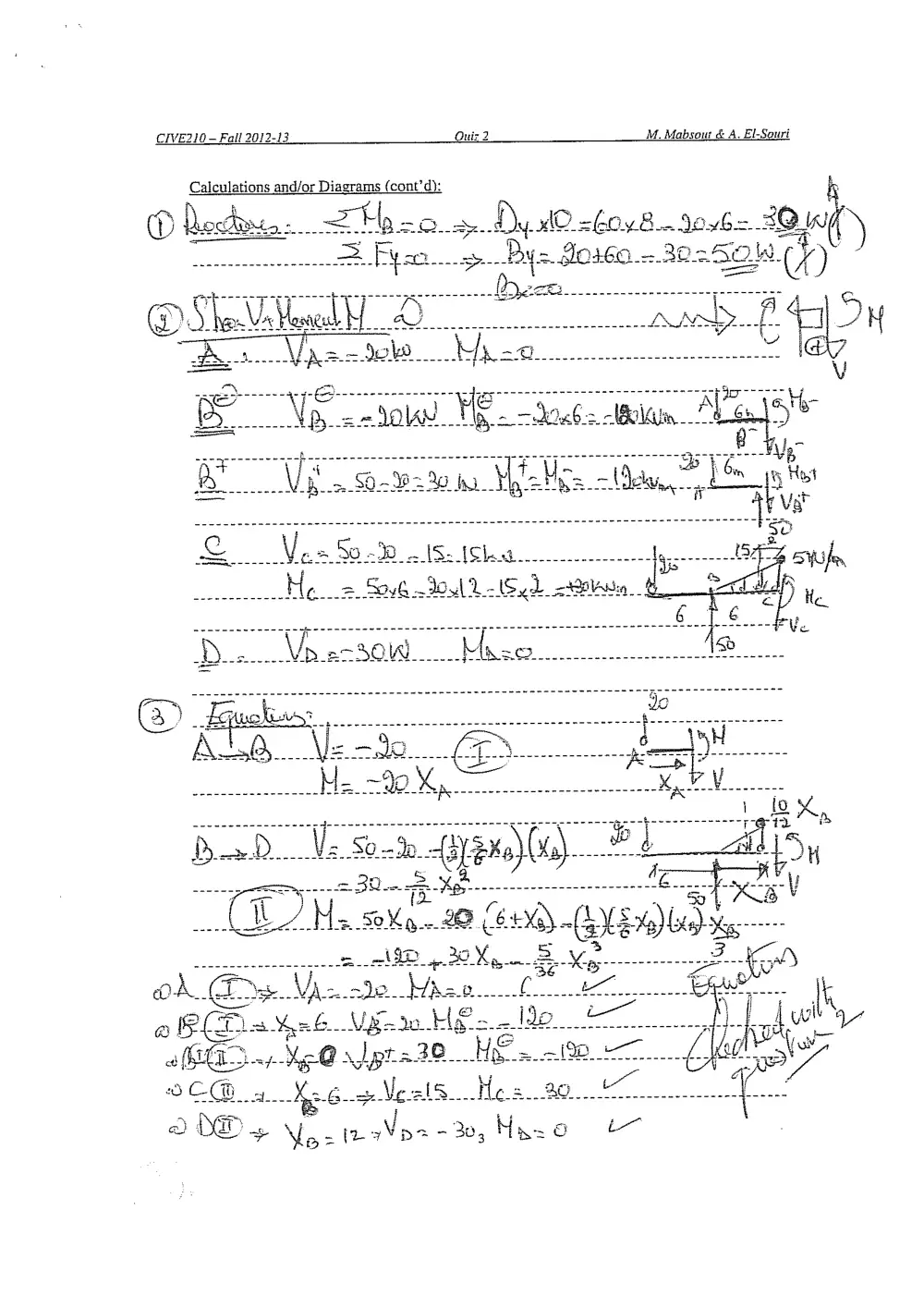 CIVE 210 Exam 2 with solution, Fall 2012, page 3