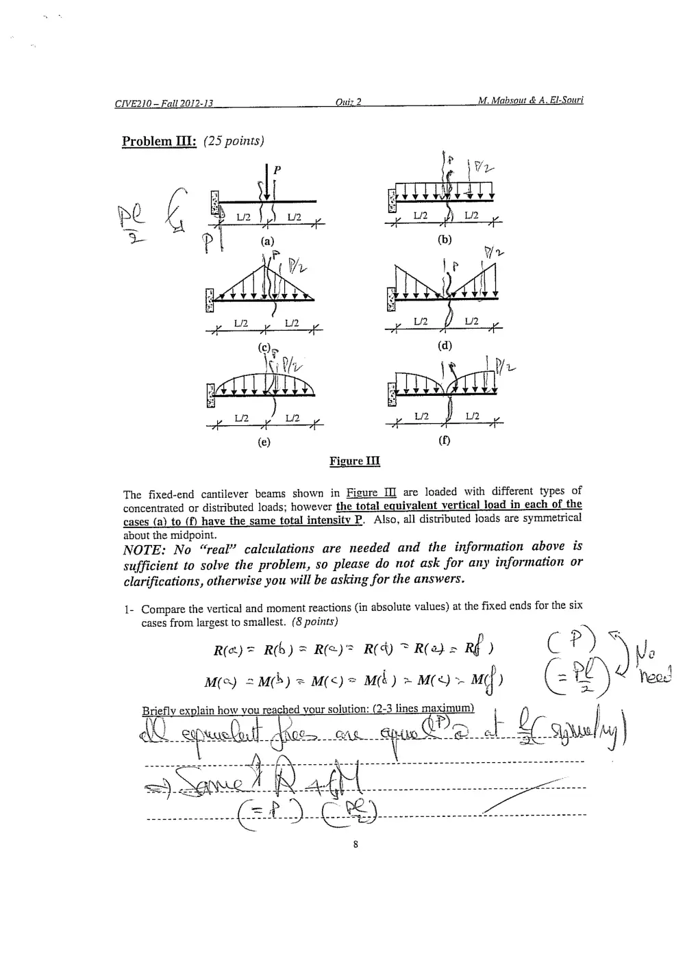CIVE 210 Exam 2 with solution, Fall 2012, page 6