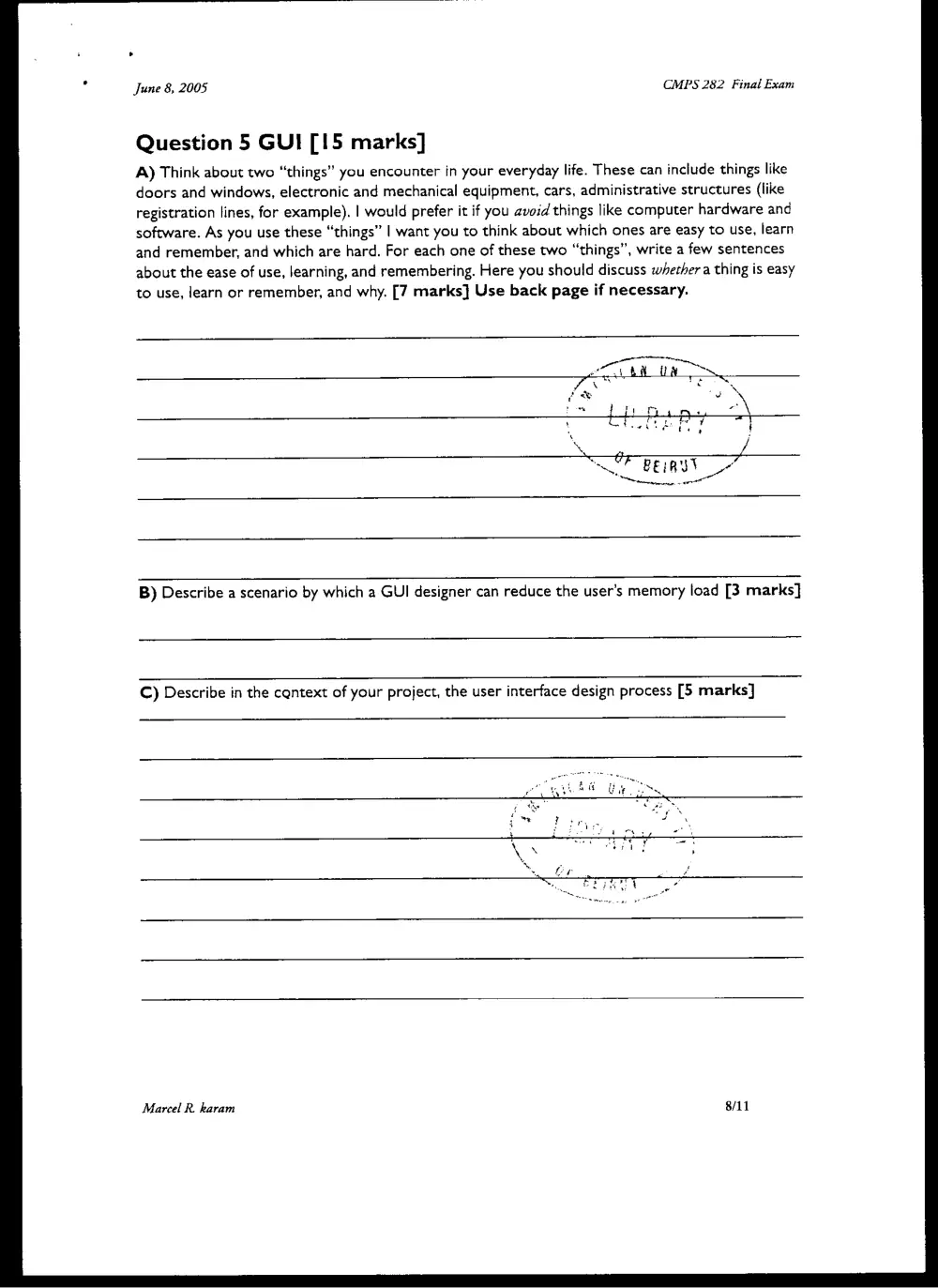 CMPS 282 Final, Spring 2005, page 8