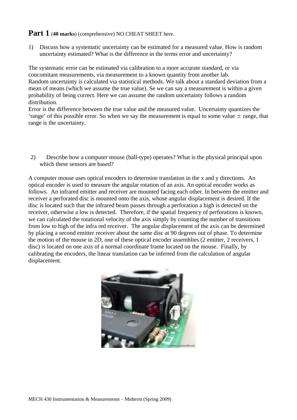 MECH 430 Midterm, Summer 2010, page 2