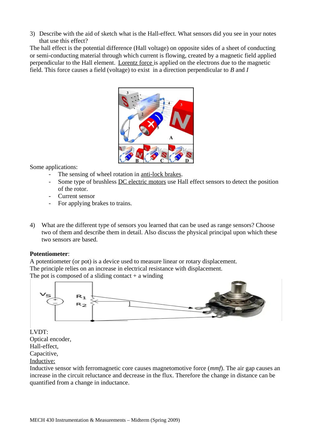 MECH 430 Midterm, Summer 2010, page 3